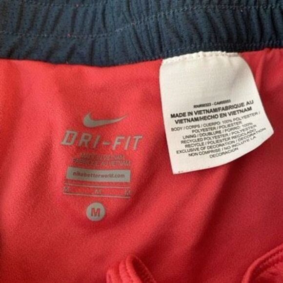 Women's Nike Medium Dri - Fit Red Black Running Shorts Training Athletic - Picture 4 of 8